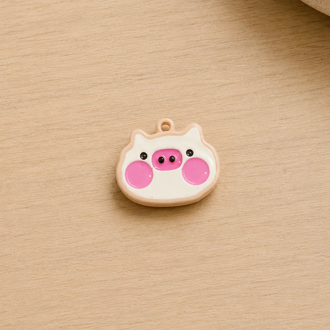 Cute Cartoon Pig Charms