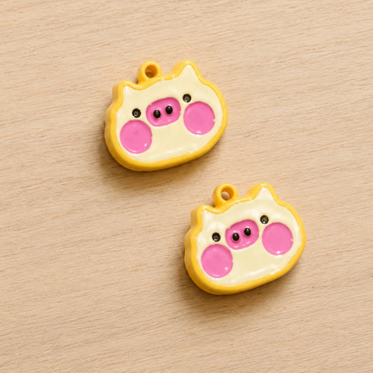 Cute Cartoon Pig Charms