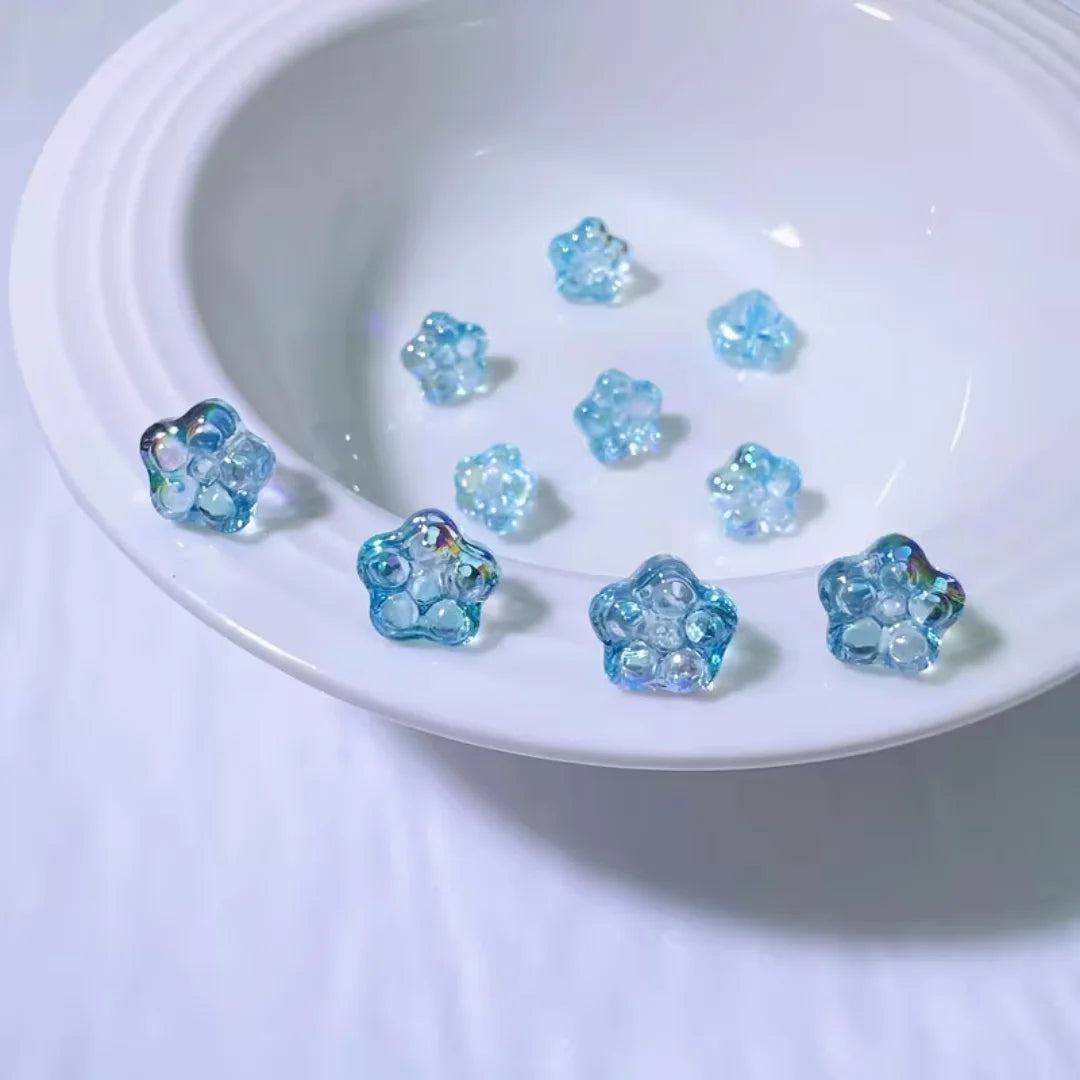 Sparkling Glory Flower Glass Beads