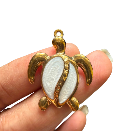 Stainless Steel | Gold Plated Turtle Pendant