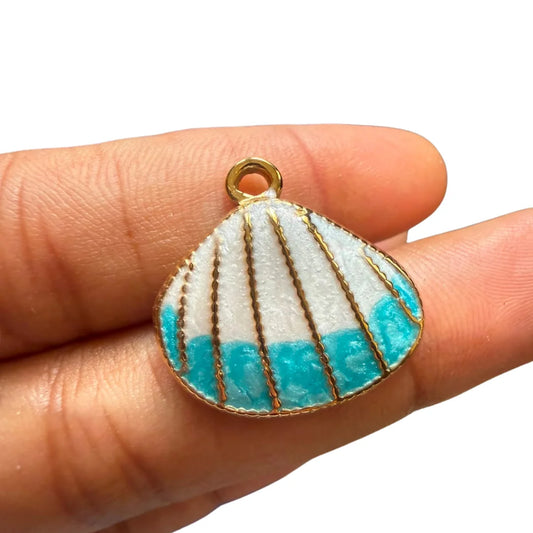 Enamelled Sea Shell Charm
