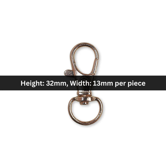 Swivel Lobster Clasp Clip Hook – Style 03 | 32x13 mm