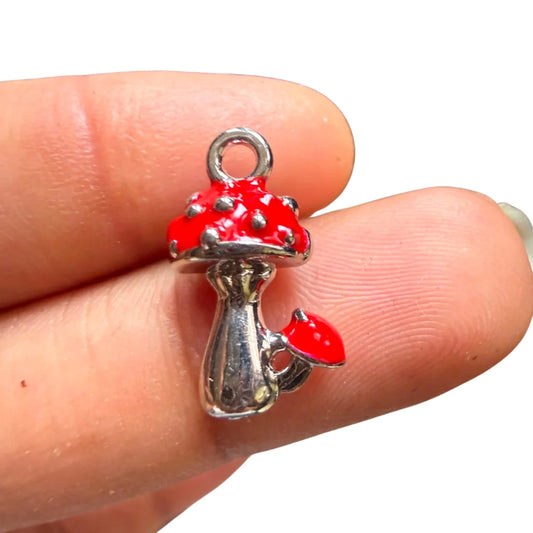 Stainless Steel | Red Mushroom Charm