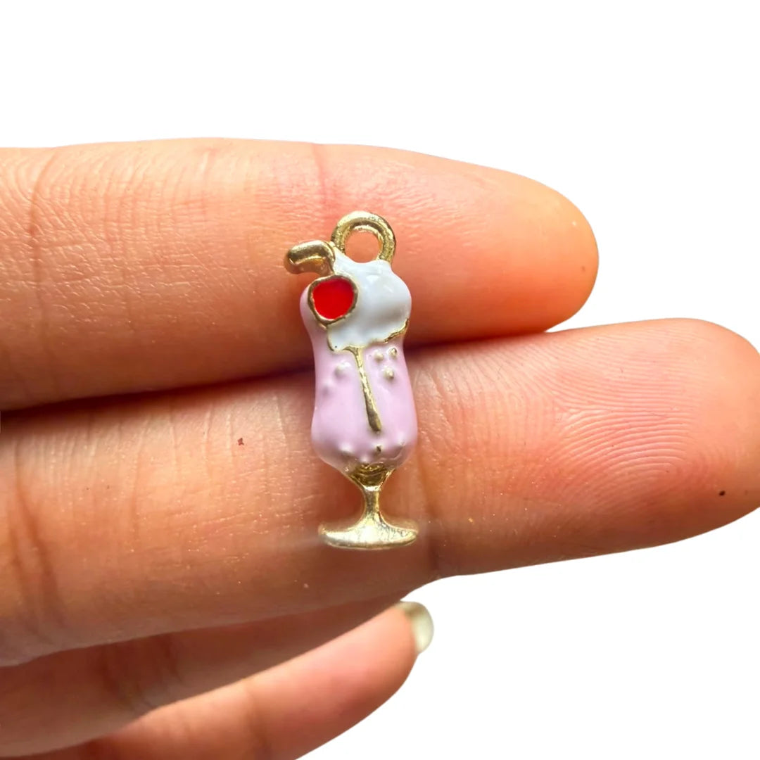 Stainless Steel | Pink Milkshake Charm