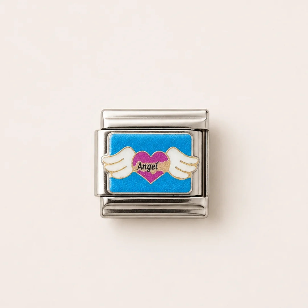 Stainless Steel | Angel Wing Italian Charm