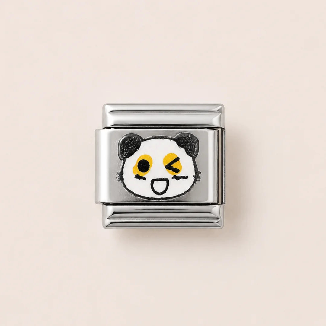 Stainless Steel | Classic Panda Face Italian Charm