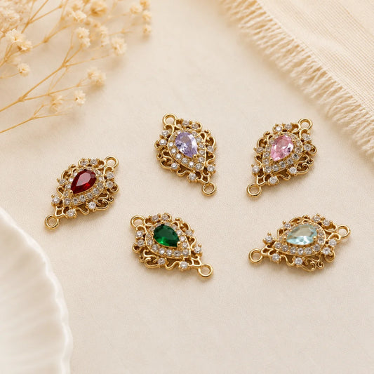 Vintage CZ High quality Crystal Connector Charm
