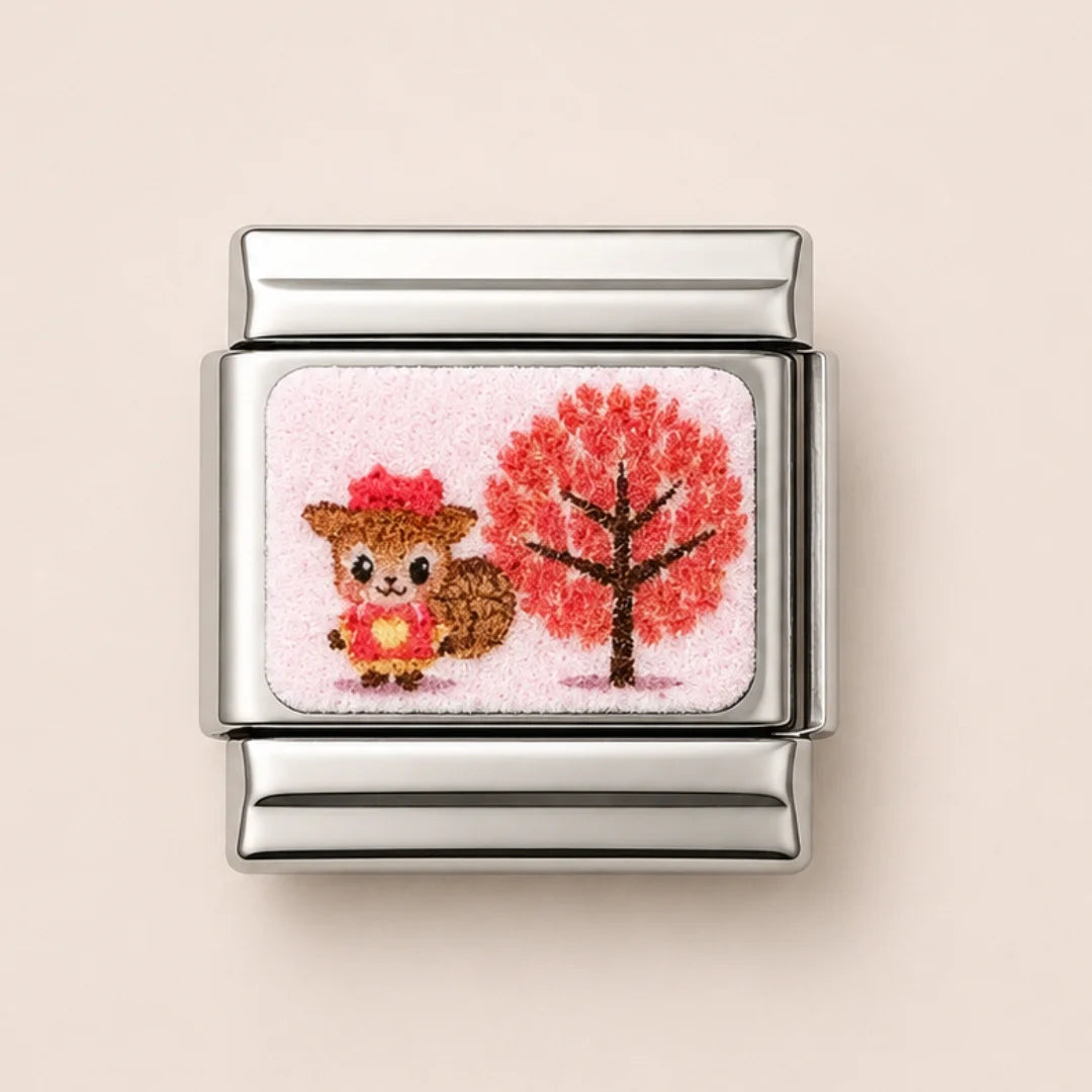 Stainless Steel | Cute Squirrel Italian Charm