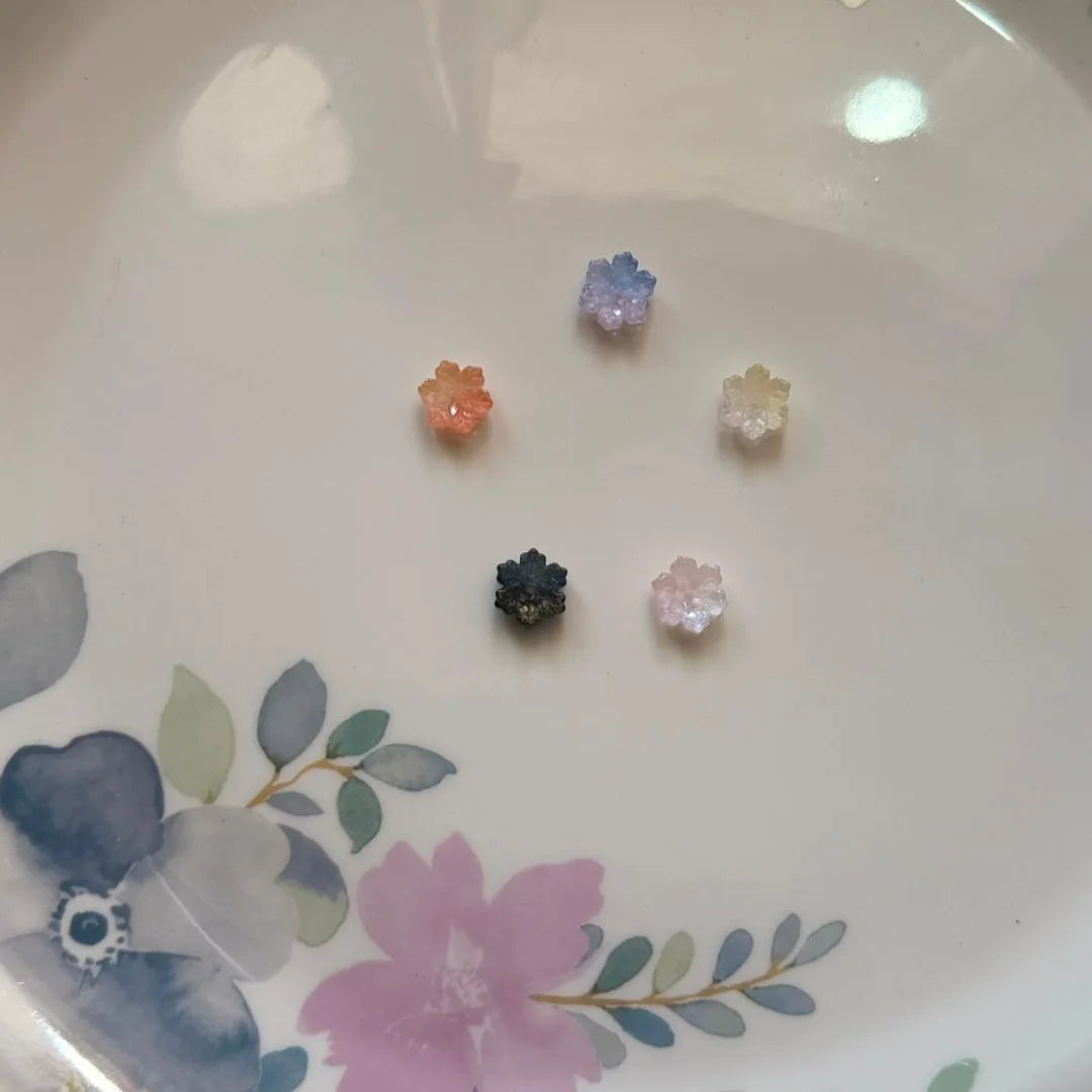 Snowflake Glass Beads