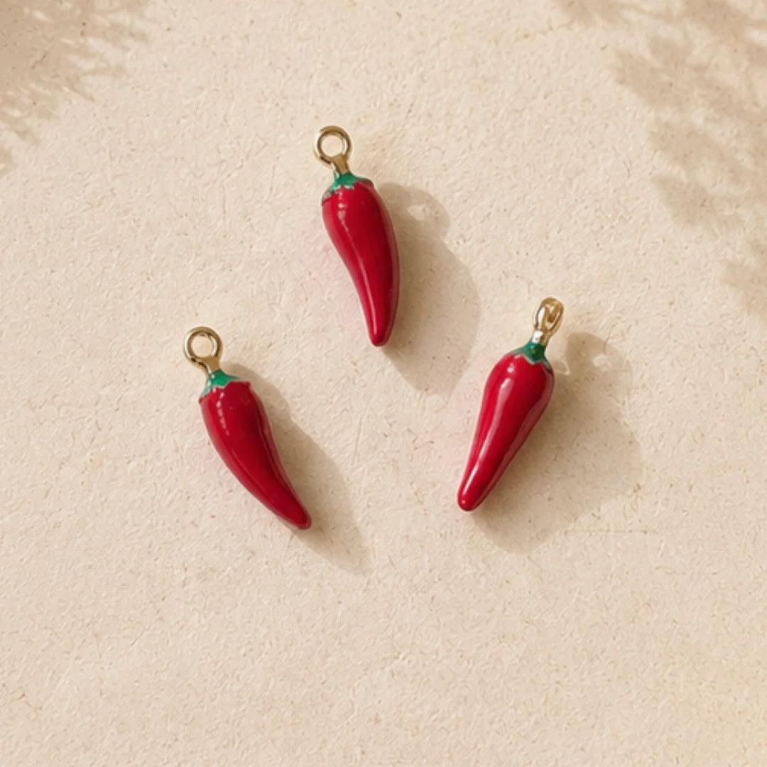 Red Chili Pepper Charms