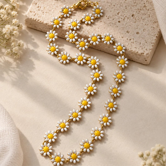 Stainless Steel | 1 Ft Daisy Flower Chain | 10mm x 10mm