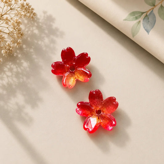 Sakura Shaped Glass Beads