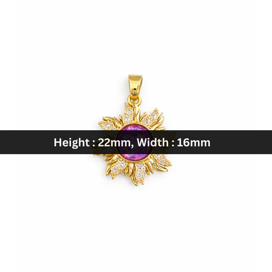Stainless Steel | 22x16 mm | Zircon Crystal Pendant