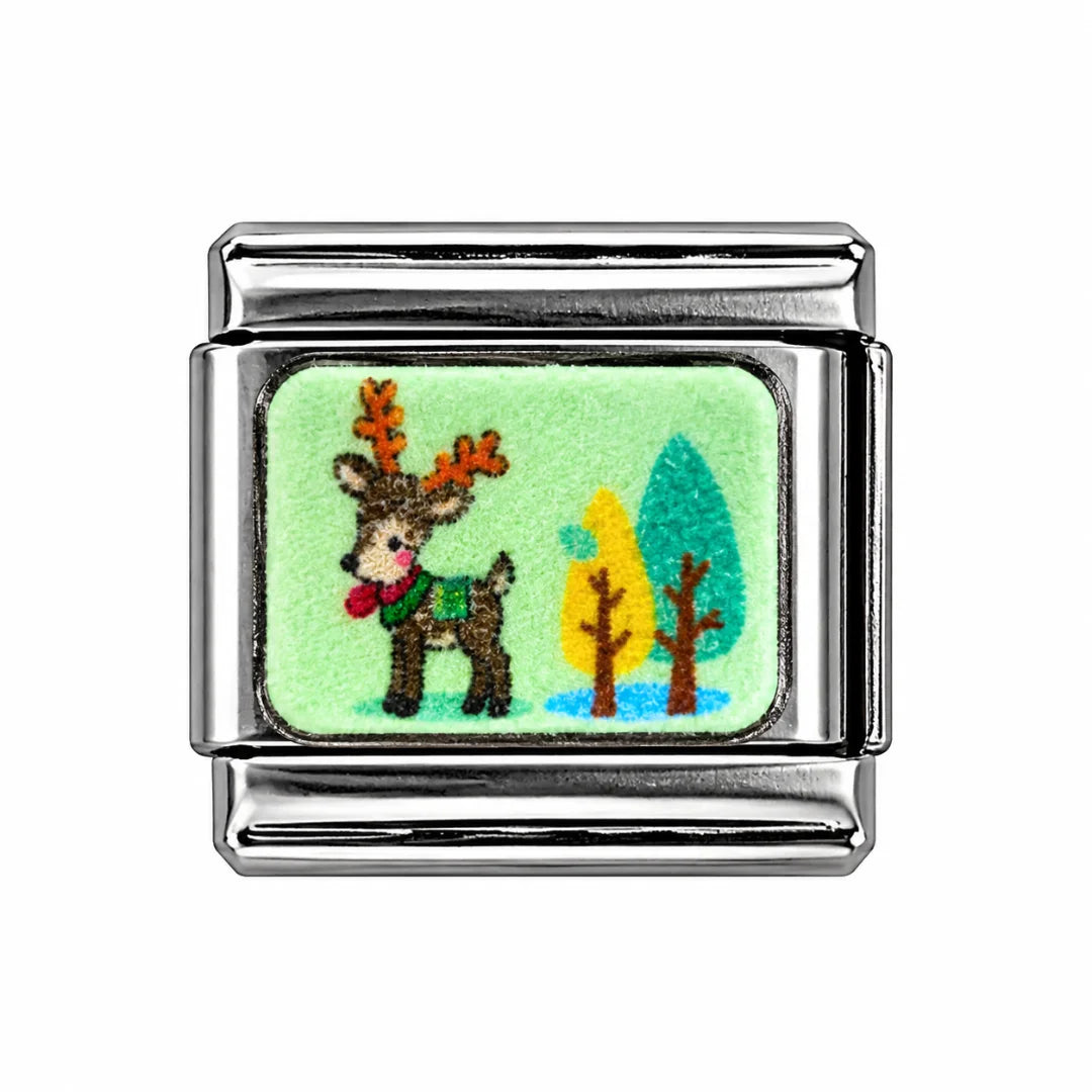 Stainless Steel | Cute Reindeer Italian Charm