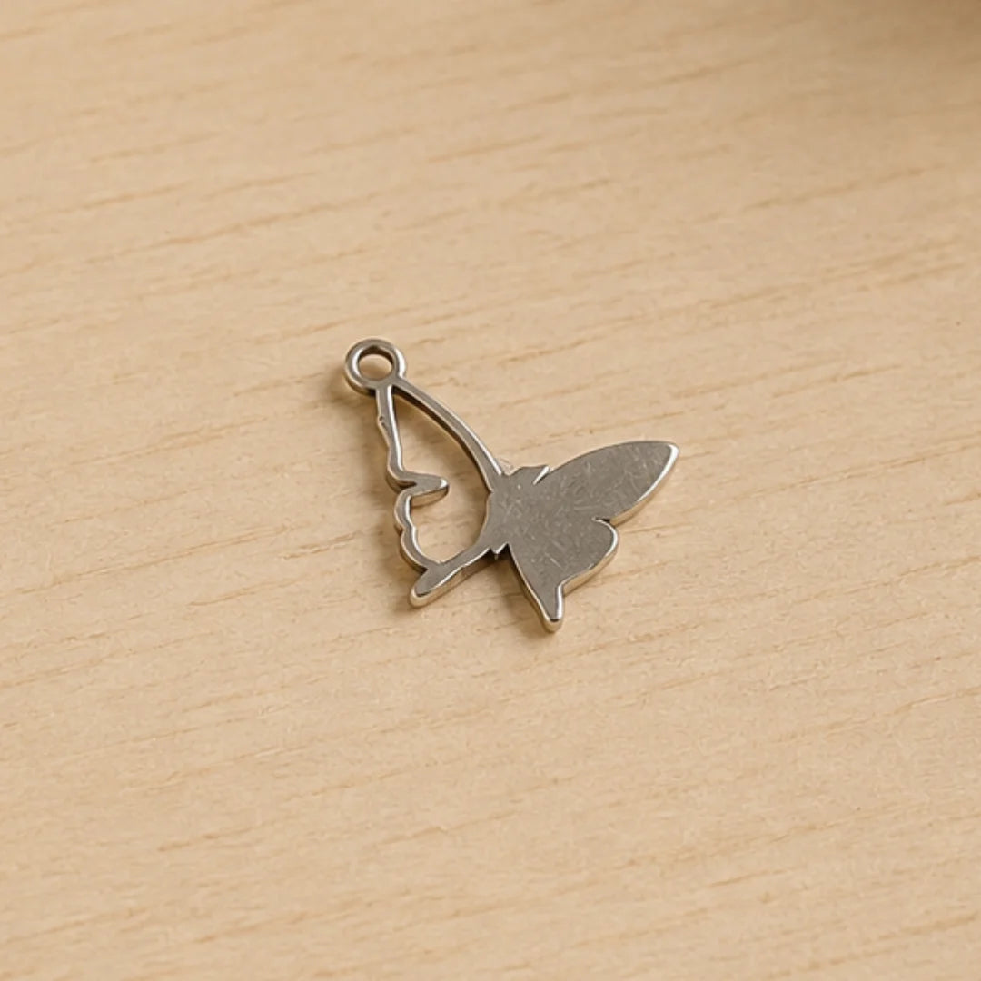 Stainless Steel Silver | Butterfly Charm