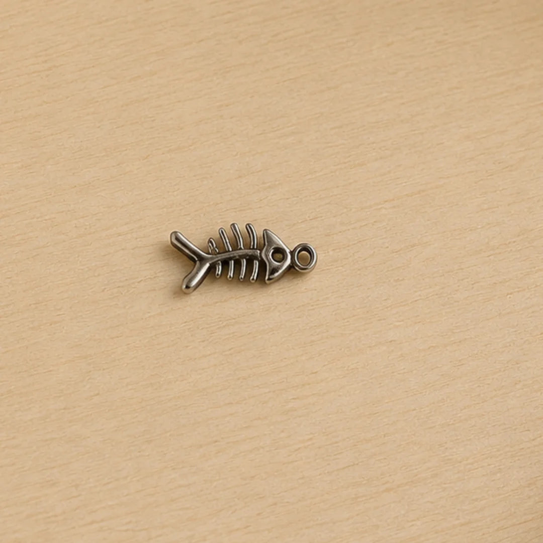 Stainless Steel Silver | Fish Bone Charm