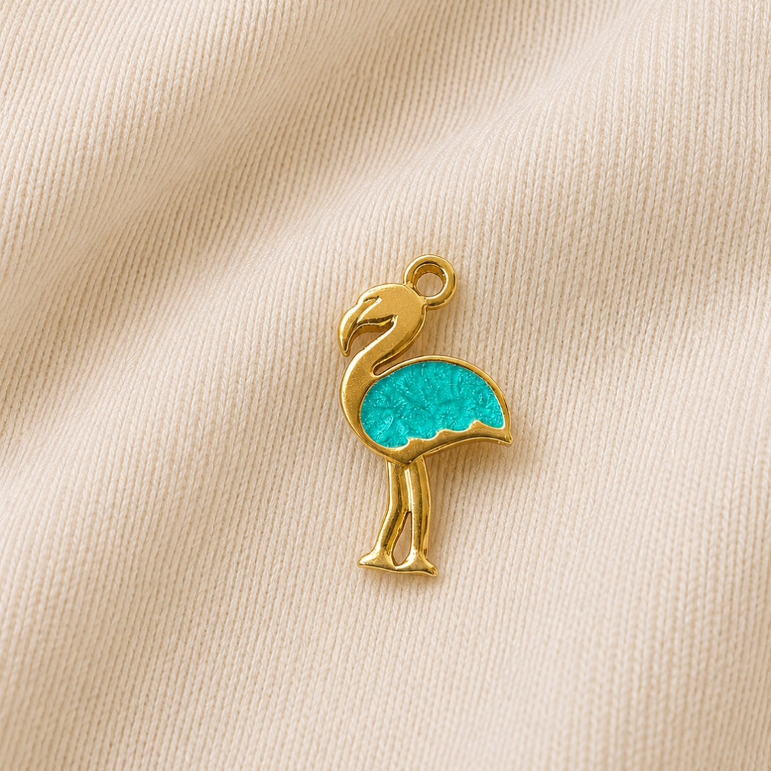 Stainless Steel | Flamingo Charm | 1.5x1 cm