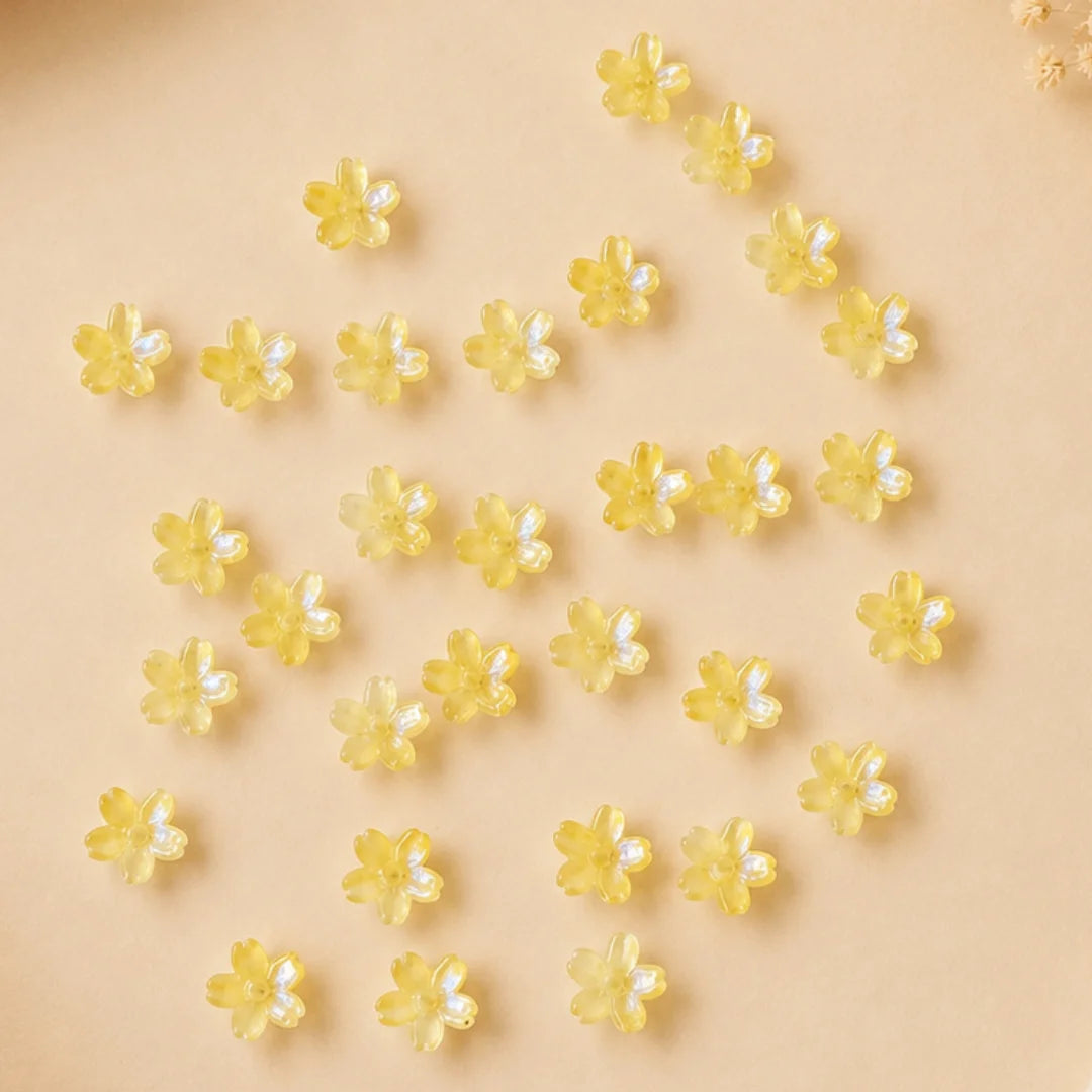 Sakura Shaped Glass Beads