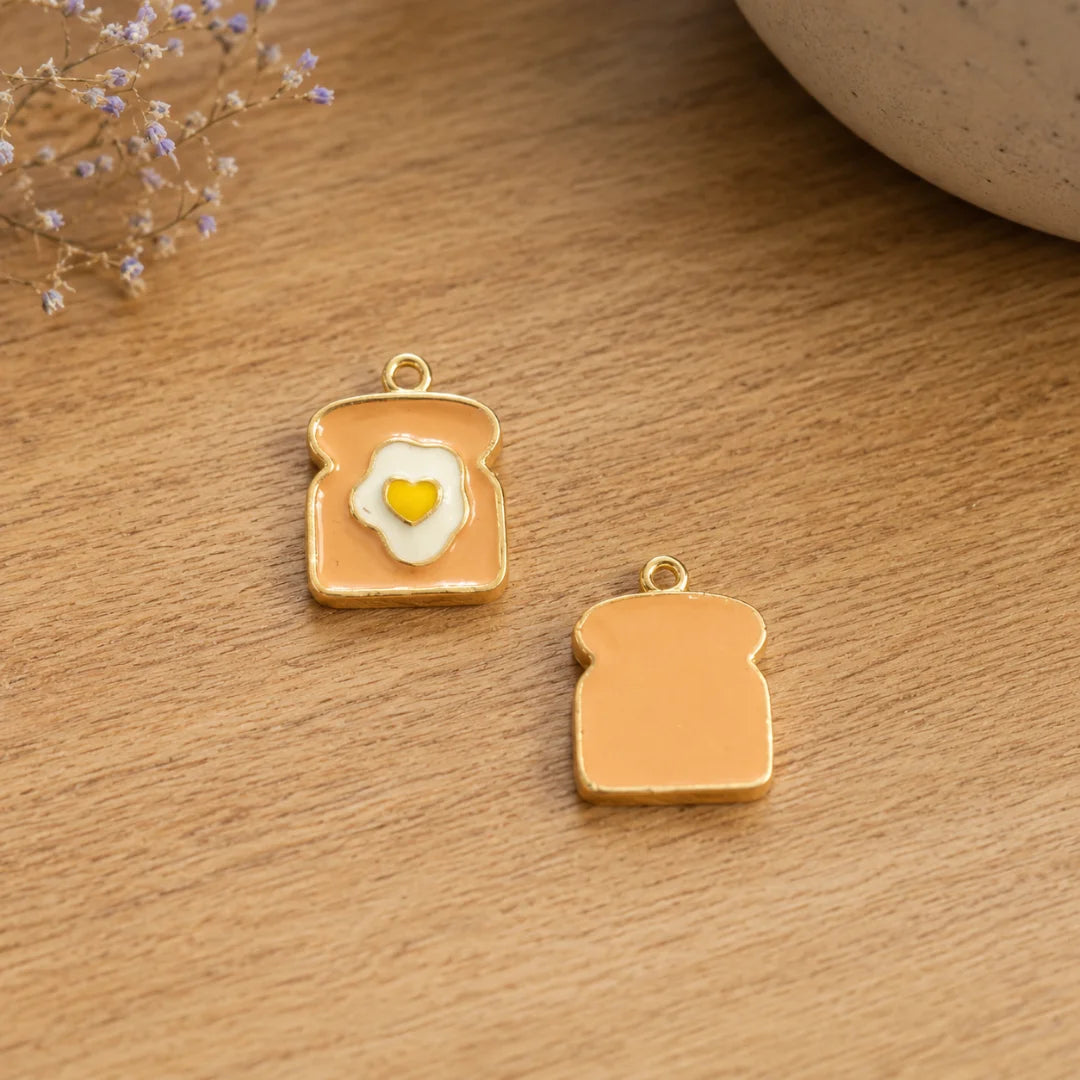 Stainless Steel | Toast Egg Charm