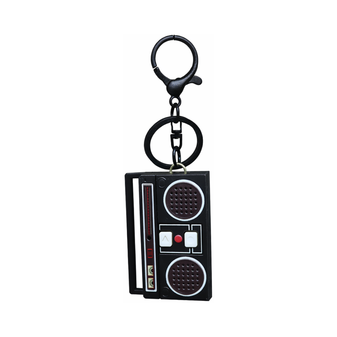 Black Retro Radio Keychain