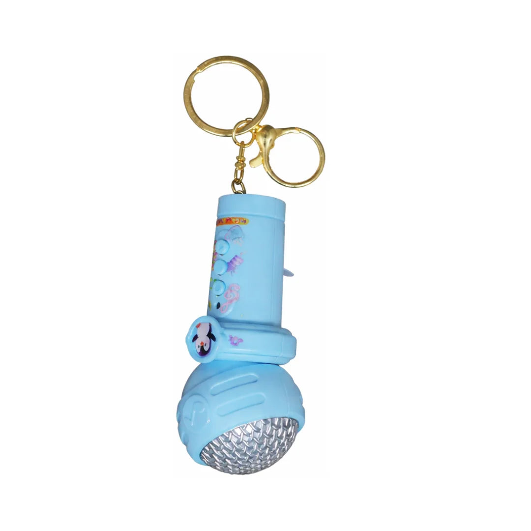 Blue Mini Microphone Keychain