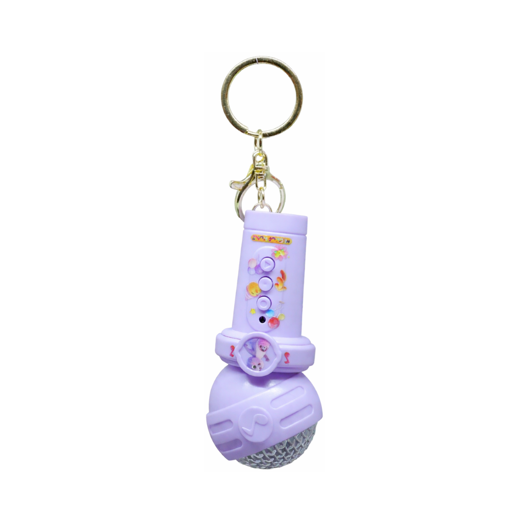 Purple Mini Microphone Keychain
