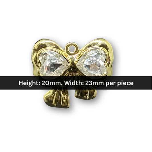 Stainless Steel | 20x23 mm | Bow With Heart Charm – Style 02