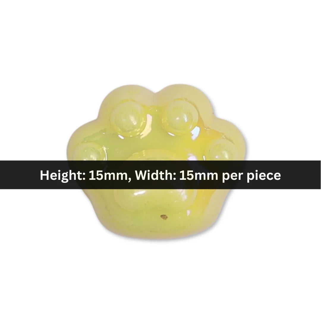 Acrylic | 15x15 mm | Cat Paw Bead – Style 01