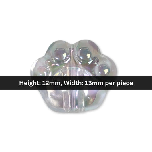 Acrylic | 12x13 mm | Cat Paw Bead – Style 04
