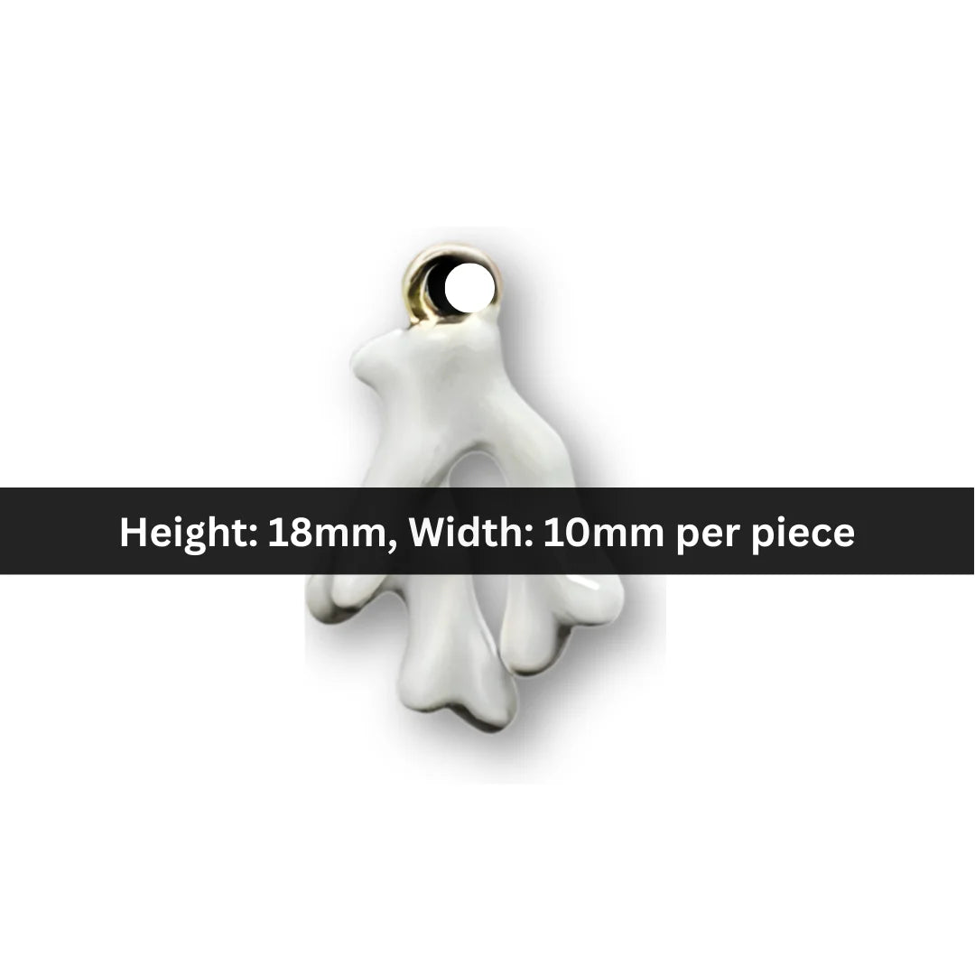 Stainless Steel | 18x10 mm | Charm Coral White