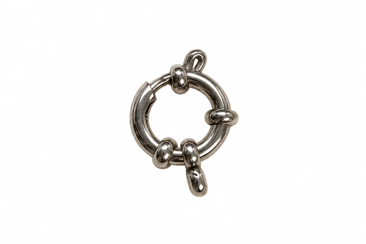 Stainless Steel | Silver Round Spring Ring Clasp