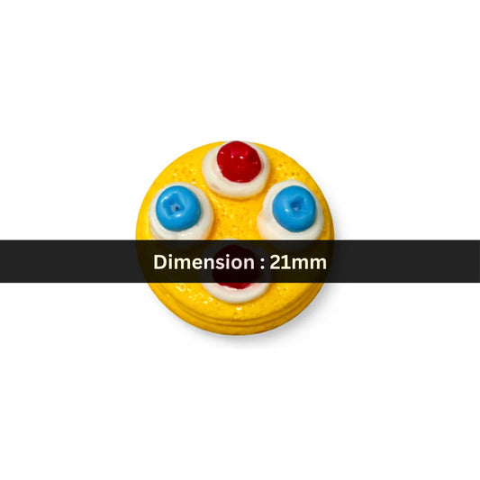 Acrylic | 21 mm | Colourful Candy On Yellow Base