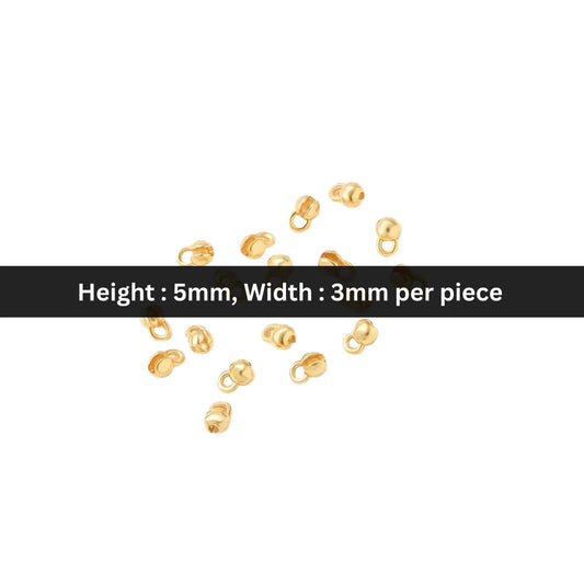 Stainless Steel | 5x3 mm | Crimp Cover Beads Charm Style - 02