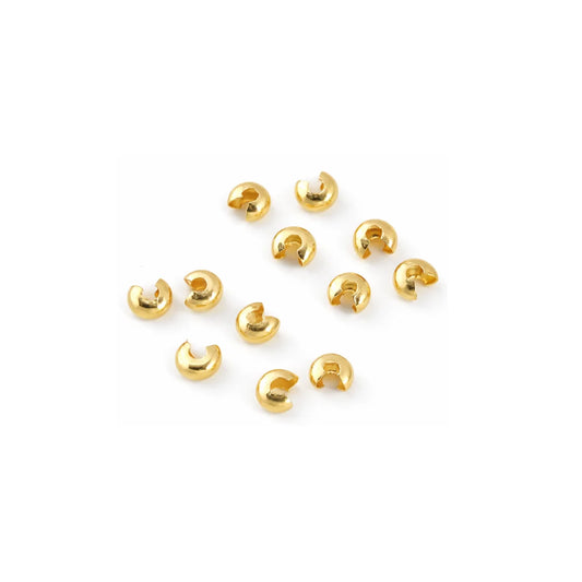 Stainless Steel | 5x5 mm | Crimp Covers Beads Style - 01