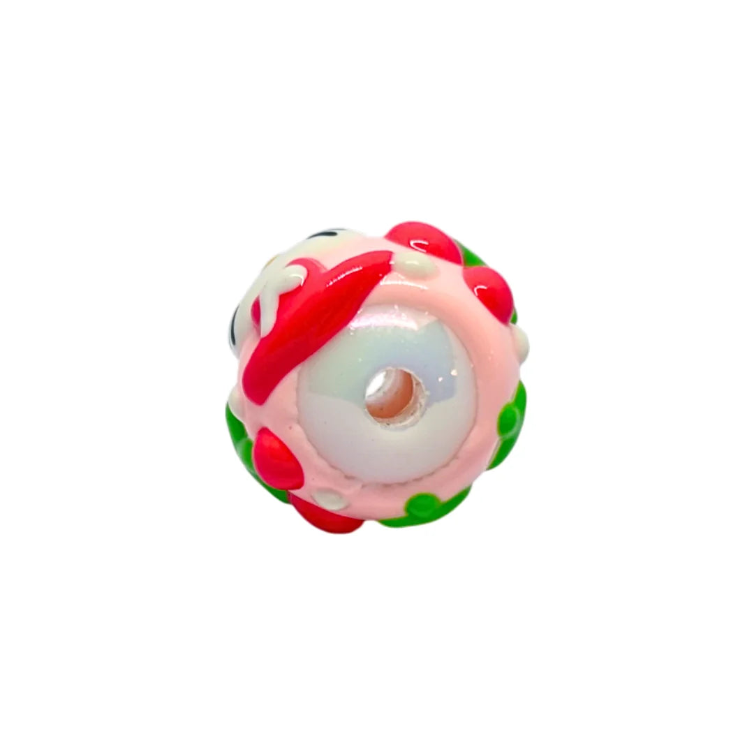 Cute Cat Face Round Bead | 15mm
