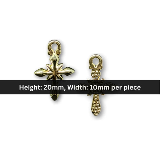 Stainless Steel | 20x10 mm | Divine Spark Cross Charm