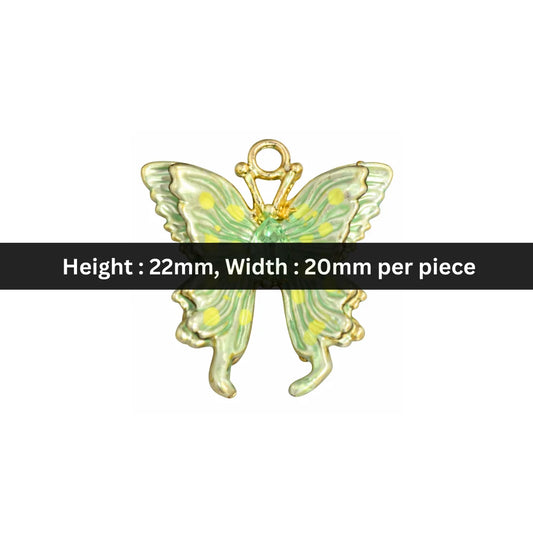 Stainless Steel | 22x20 mm | Double Layer Butterfly Charm Style 02