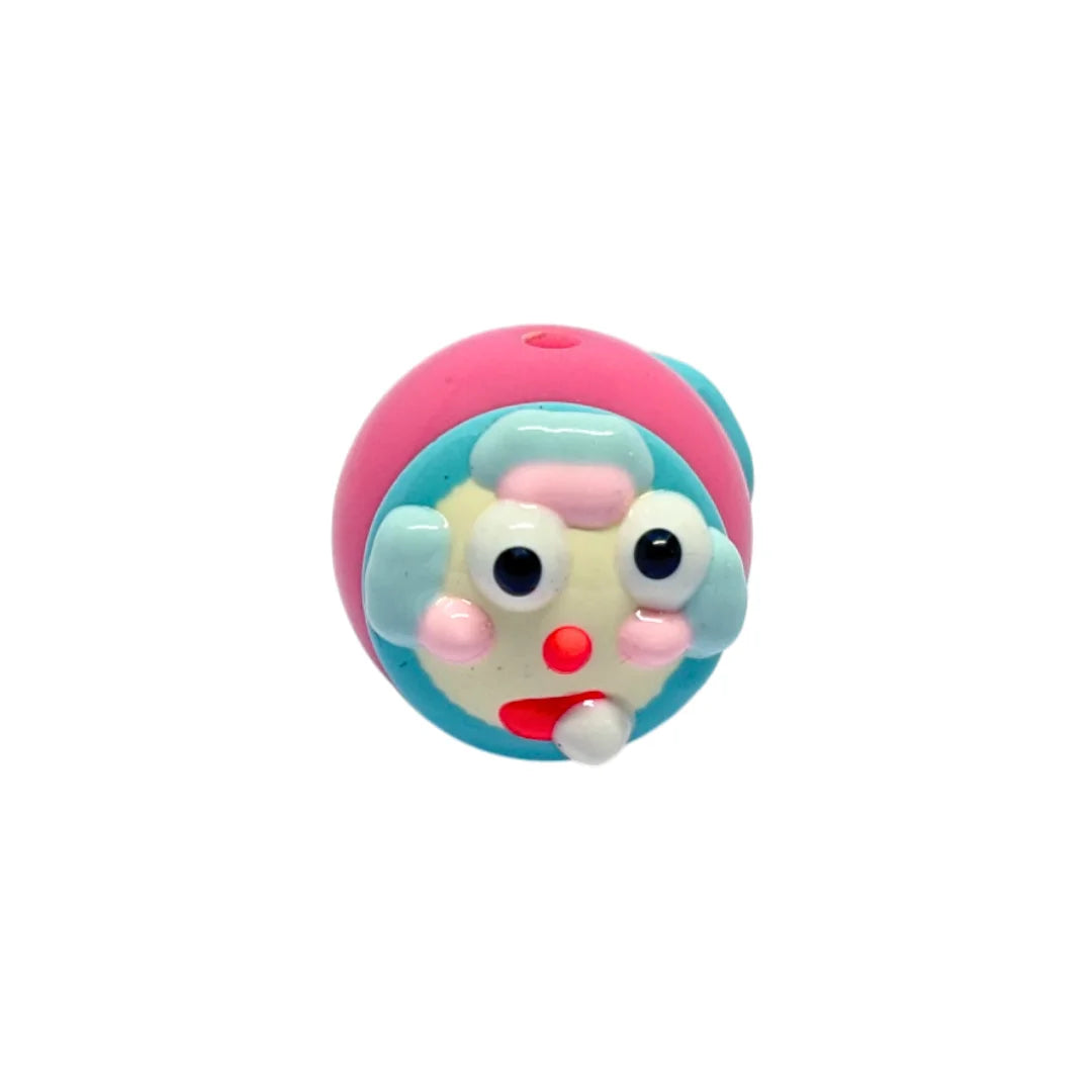 Happy Face Pastel Cartoon Bead | 15mm