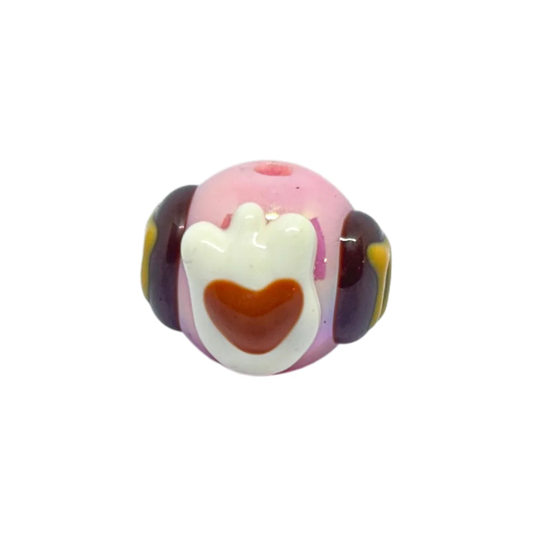 Heart Cartoon Bead | 15mm