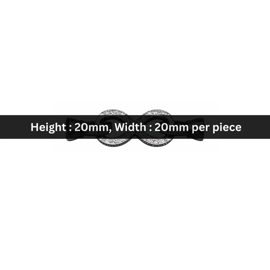 Stainless Steel | 20x20 mm | Infinity Connector Clasp for Necklace & Bracelet