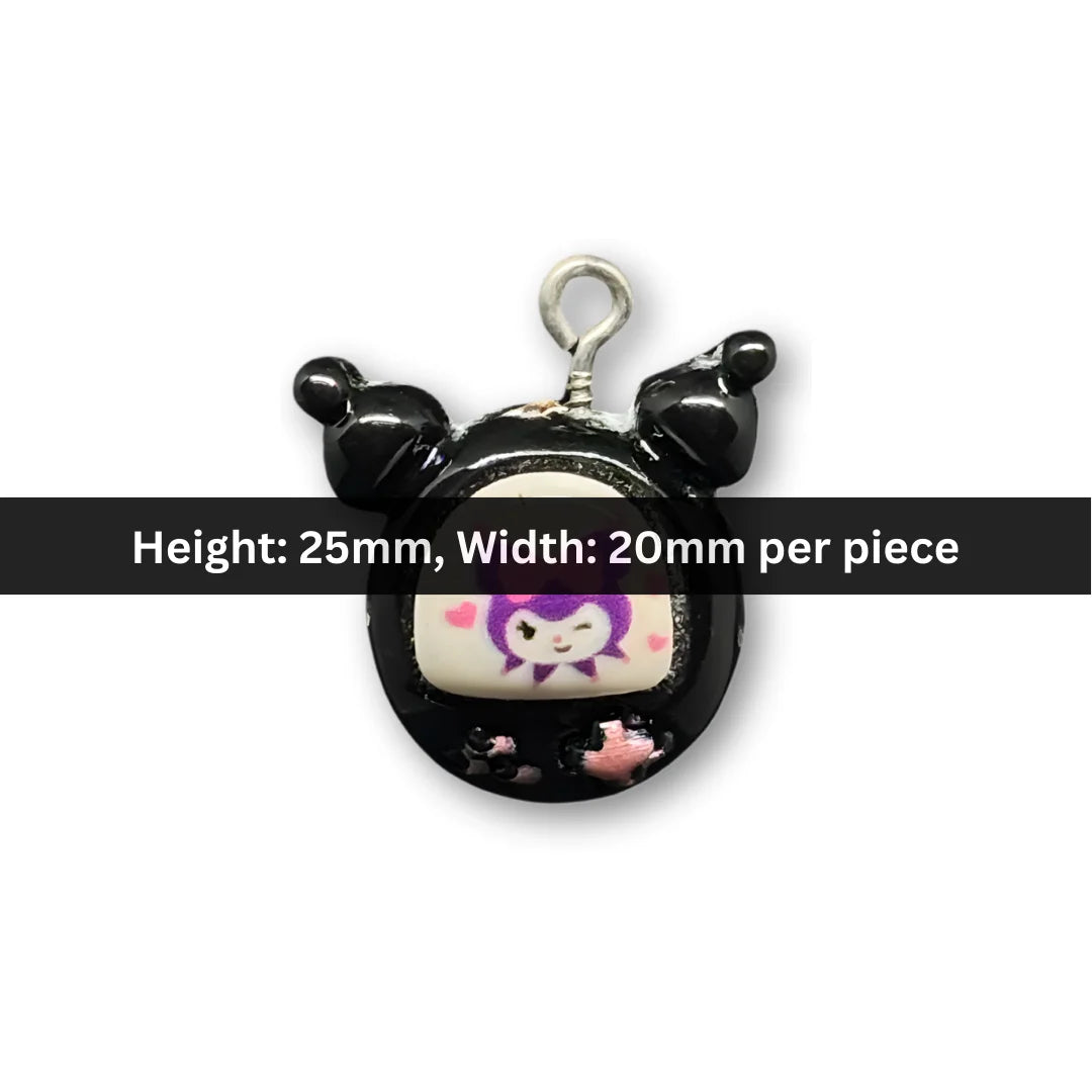 Acrylic | 25x20 mm | Kuromi Charm – Style 02