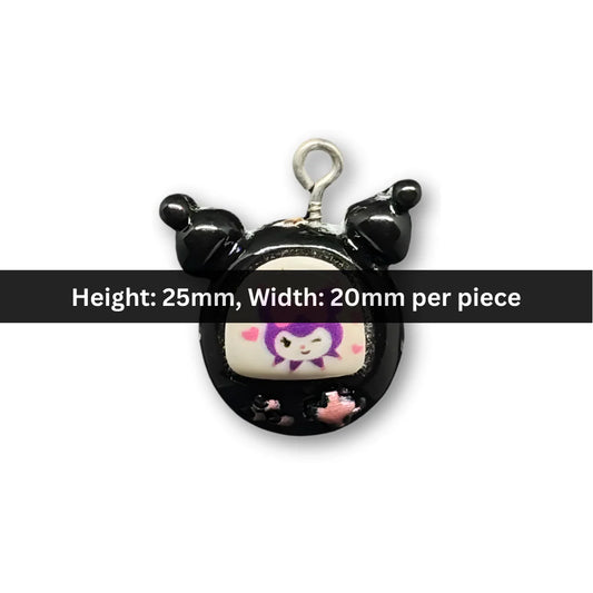 Acrylic | 25x20 mm | Kuromi Charm – Style 02