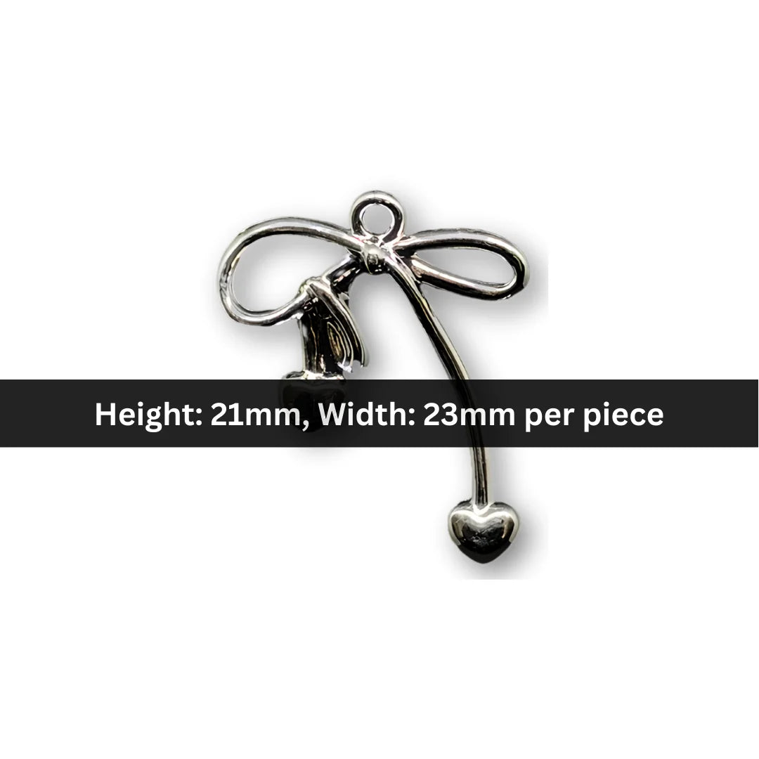 Stainless Steel | 21x23 mm | Charms - Bow