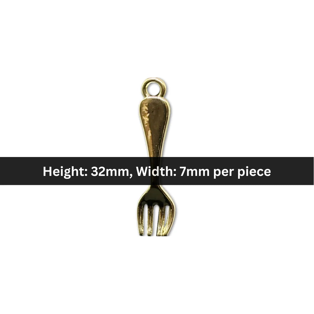 Stainless Steel | 32x7 mm | Mini Fork Charm