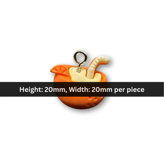 Rubber | 20x20 mm | Orange Charm