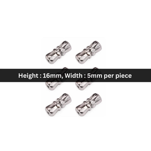 Stainless Steel | 16x5 mm | Screw Clasps Spacer Style - 01