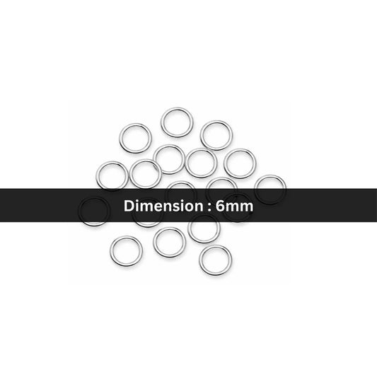 Stainless Steel | Silver Plated Jump Rings – Large (6mm)
