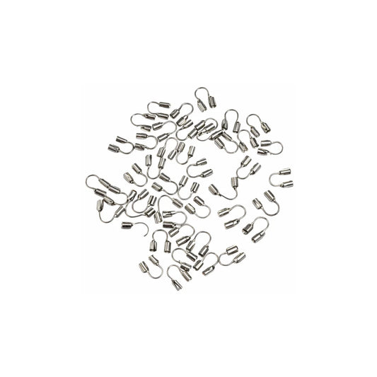 Stainless Steel | 5x4 mm | Wire Guard Style - 01 | Hematite