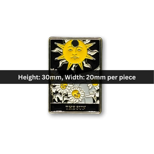 Stainless Steel | 30x20 mm | The Sun – Tarot Enamel Charm