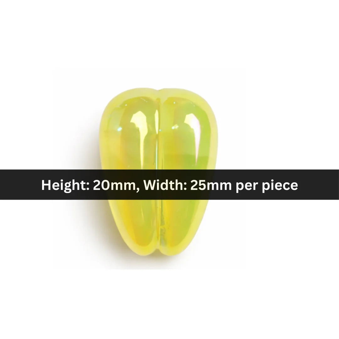 Acrylic | Yellow Bell Pepper Bead